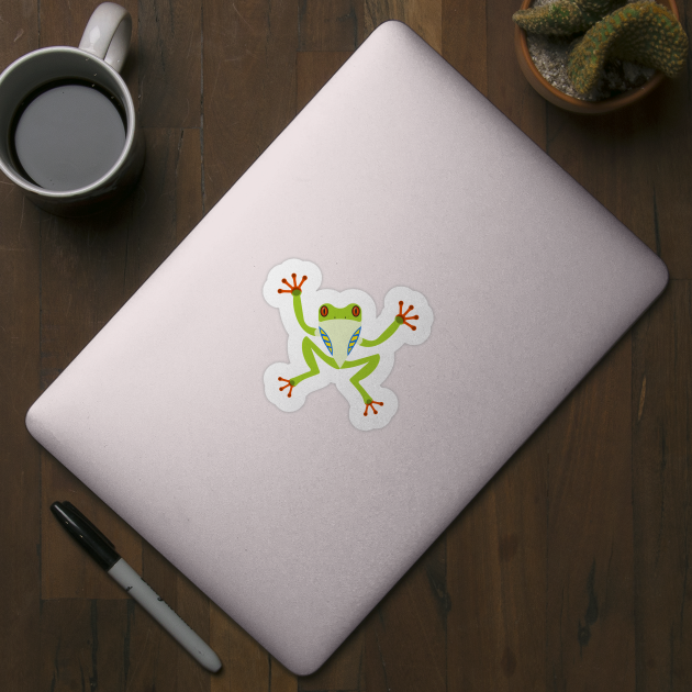 Red-eyed tree frog by Geramora Design